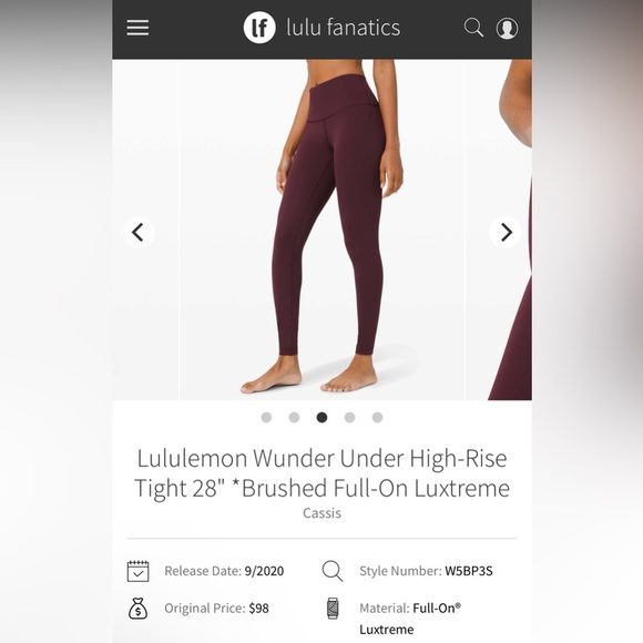 Lululemon Wunder Under High-Rise 28" Women’s Size 12 - Picture 1 of 7